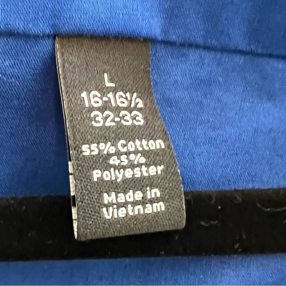 Royal sapphire cobalt blue oversized classic  boyfriend button up down shirt - Picture 12 of 12